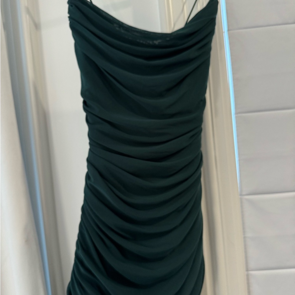 Green Ruched Dress